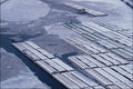 796092 A Grain Barge Slowly Navigates The Frozen Mississippi River, U.S.A. A4 Photo Print