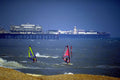 798054 Palace Pier, Windsurfers A4 Photo Print