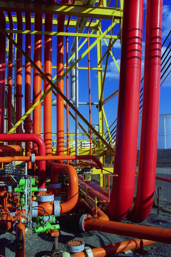 799008 Pipes Delivering Petroleum Products To The Warehousing Park A4 Photo Print