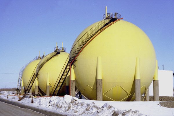 799010 Butane Gas Spheres For Warehousing A4 Photo Print