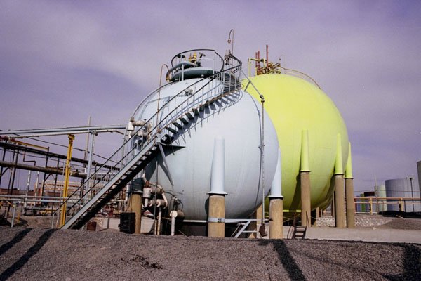 799011 Butane Gas Spheres For Warehousing A4 Photo Print
