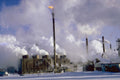 799029 Oil Refineries In Winter A4 Photo Print