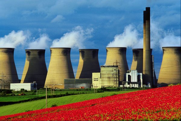 799065 Poppy Field And Ferrybridge Power Station, West Yorkshire, U.K. A4 Photo Print
