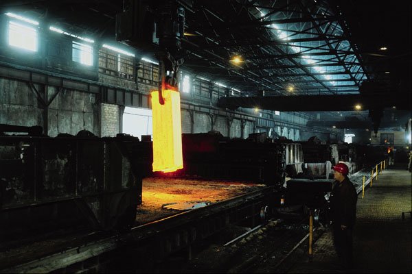 799088 Steel Mill Casting Ingots, Sydney, Nova Scotia, Canada A4 Photo Print
