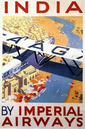 7H Imperial Airways Vintage Advert A4 Photo Print