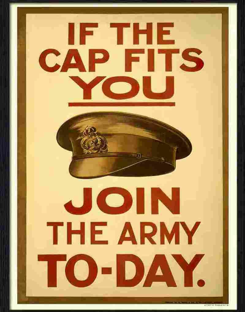 7H if the cap fits join the army Advert A4 Photo Print
