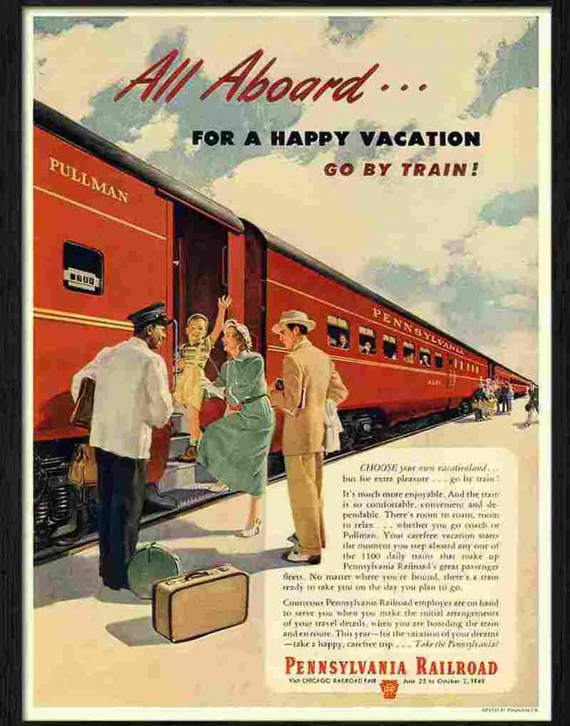 7H pennnsylvanian railroad rail travel 1940s Advert A4 Photo Print