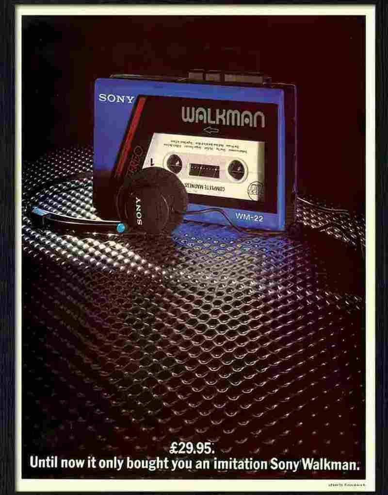 7H sony walkman advert Advert A4 Photo Print