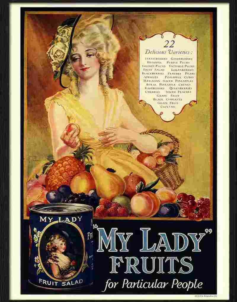 7K my lady fruits Advert A4 Photo Print
