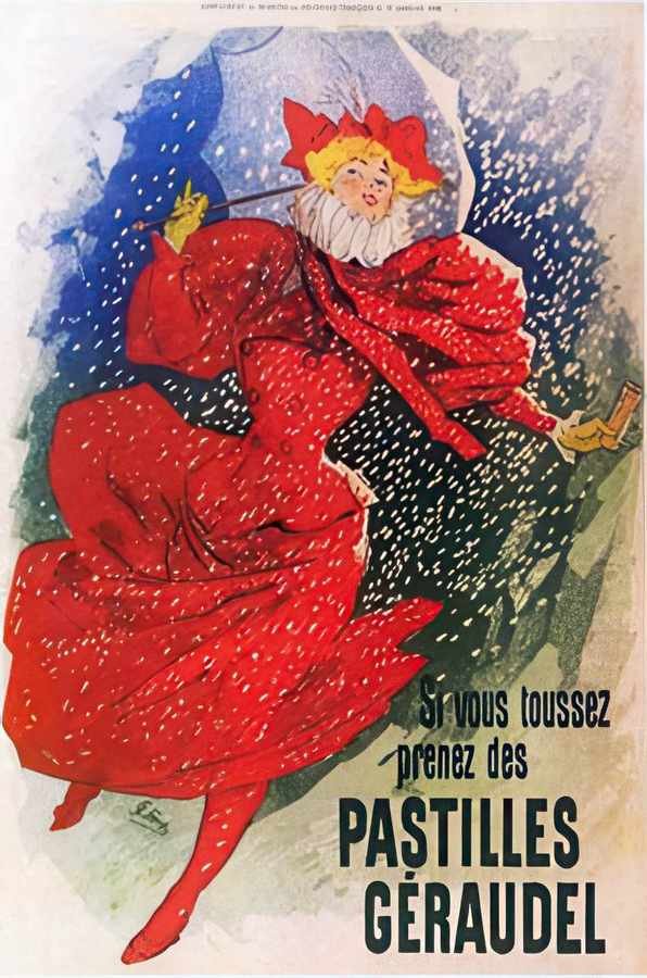 8 Cheret Pastilles Vintage Advert A4 Photo Print