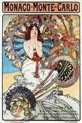 8 Mucha Monaco Mon Vintage Advert A4 Photo Print