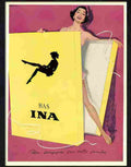 8 bas ina stockings 1950ss Advert A4 Photo Print