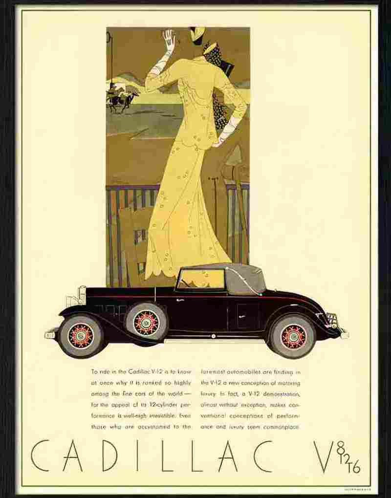 8 cadillac art deco car advert 2 Advert A4 Photo Print
