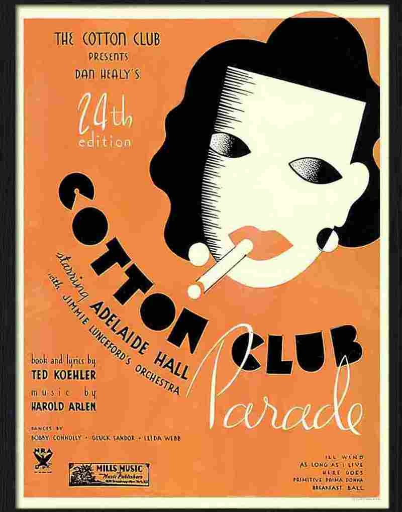 8 cotton club jazz Advert A4 Photo Print