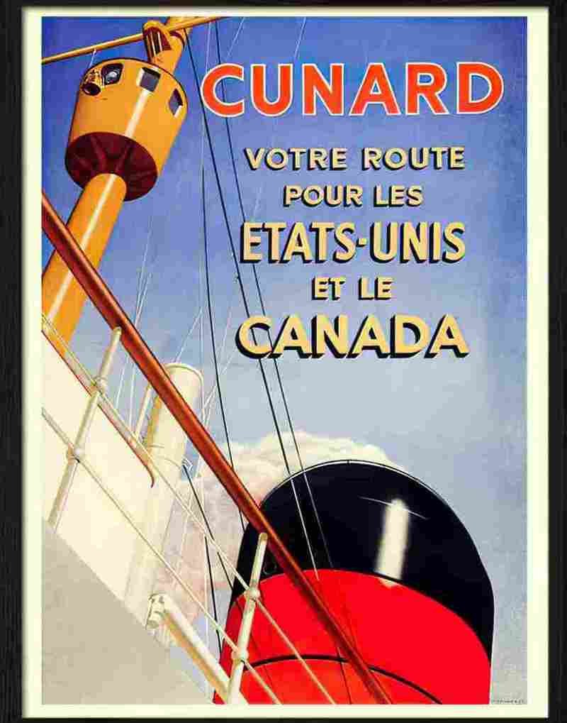 8 cunard etats unis canada Advert A4 Photo Print