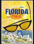 8 florida twa travel poster david klein 1960s Advert A4 Photo Print