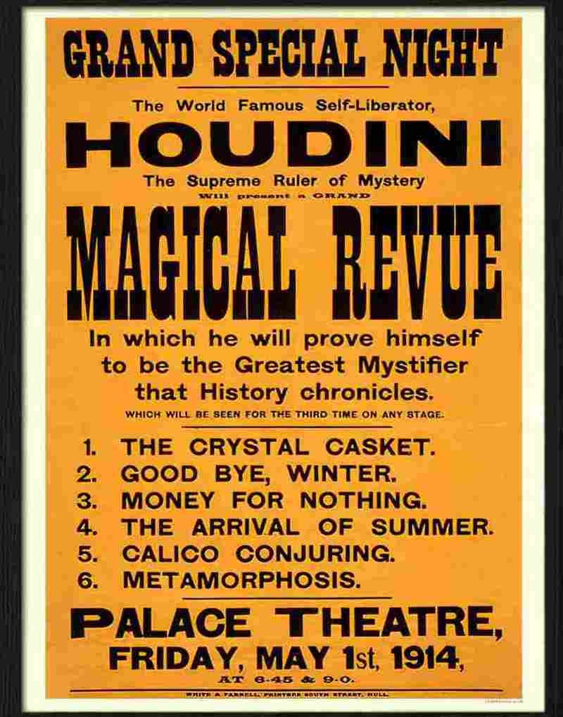 8 houdini magical revue Advert A4 Photo Print