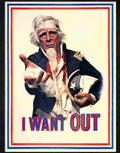 8 i want out anti war poster 1970s Advert A4 Photo Print