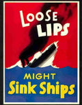 8 loose lips sink ships war poster Advert A4 Photo Print
