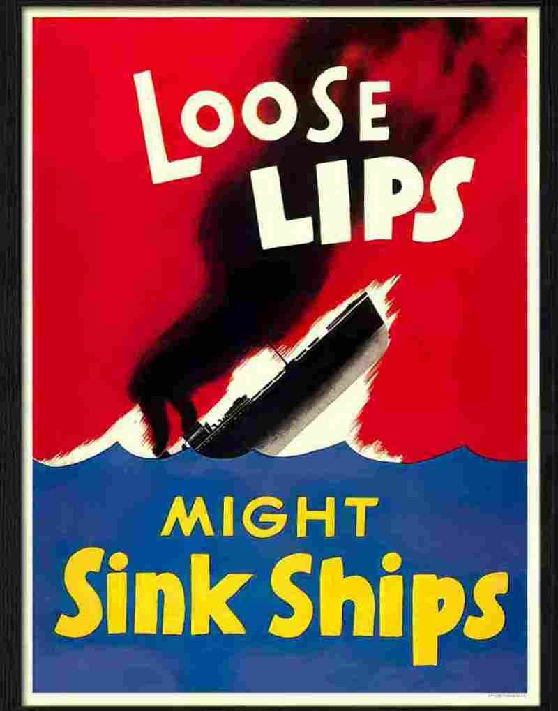 8 loose lips sink ships war poster Advert A4 Photo Print