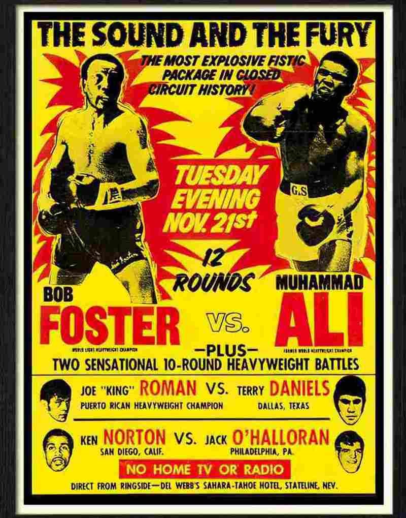 8 muhammad ali vs foster 1972 Advert A4 Photo Print