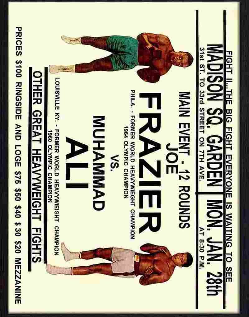 8 muhammad ali vs joe frazier boxing poster Advert A4 Photo Print