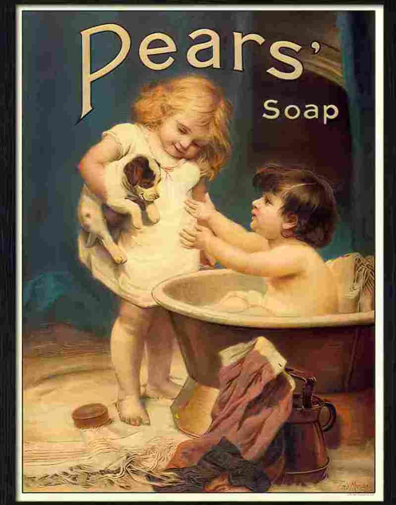 8 pears soap his turn next 1903 Advert A4 Photo Print