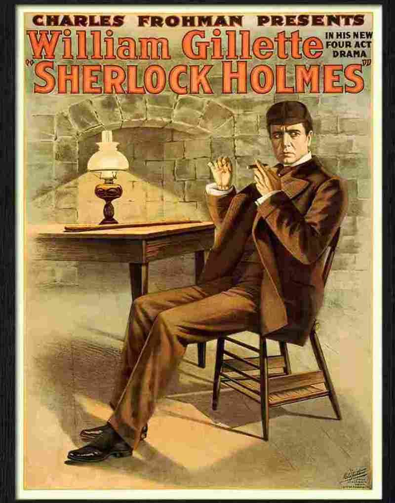 8 sherlock holmes william gillette Advert A4 Photo Print
