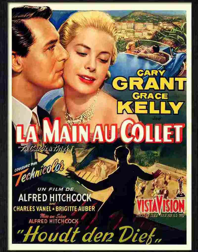 8 to catch a thief hitchcock belgian movie poster Advert A4 Photo Print