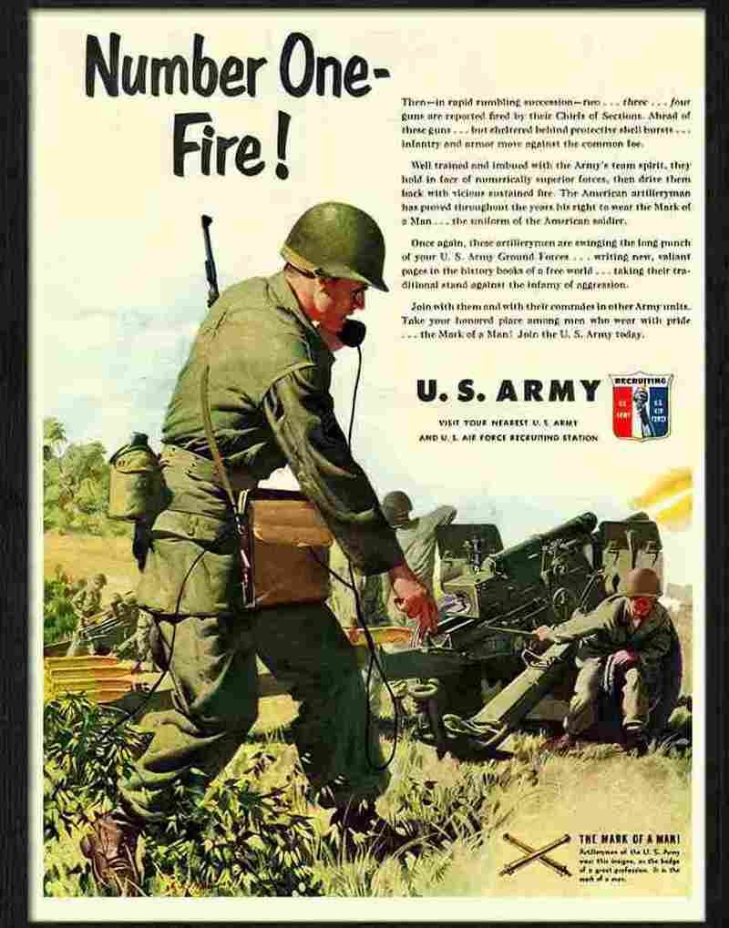 8 us army recruitment advert 1951 Advert A4 Photo Print