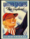 8 winter sports new england sascha maurer travel poster 1937 2 Advert A4 Photo Print