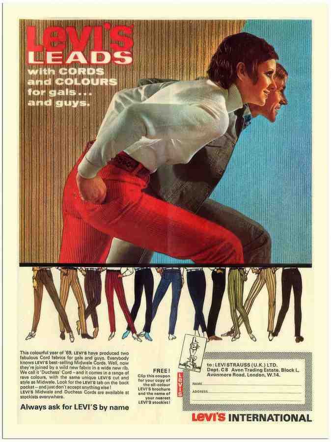 80 levis vintage jeans advert 1960s 2 Vintage Advert A4 Photo Print