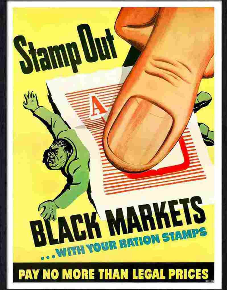 80 stamp out black markets with your ration stamps Advert A4 Photo Print