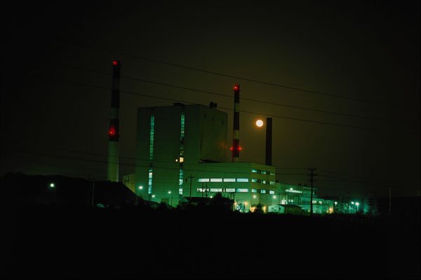 801004 Nova Scotia Power, Coal fired Electrical Generating Plant, Nova Scotia, Canada A4 Photo Print