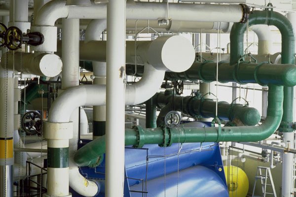 801007 Factory Piping A4 Photo Print