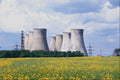 801026 Cottam Power Station, With Rapeseed, Nottinghamshire, England A4 Photo Print