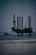 801027 Oil Rig, Santa Barbara, California, U.S.A. A4 Photo Print