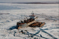 801034 Dome Oil Platform Under Construction, Beaufort Sea A4 Photo Print