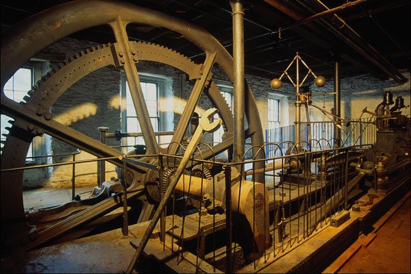 801067 Old Steam Engine, Keathbank Mill, Blairgowie, England A4 Photo Print