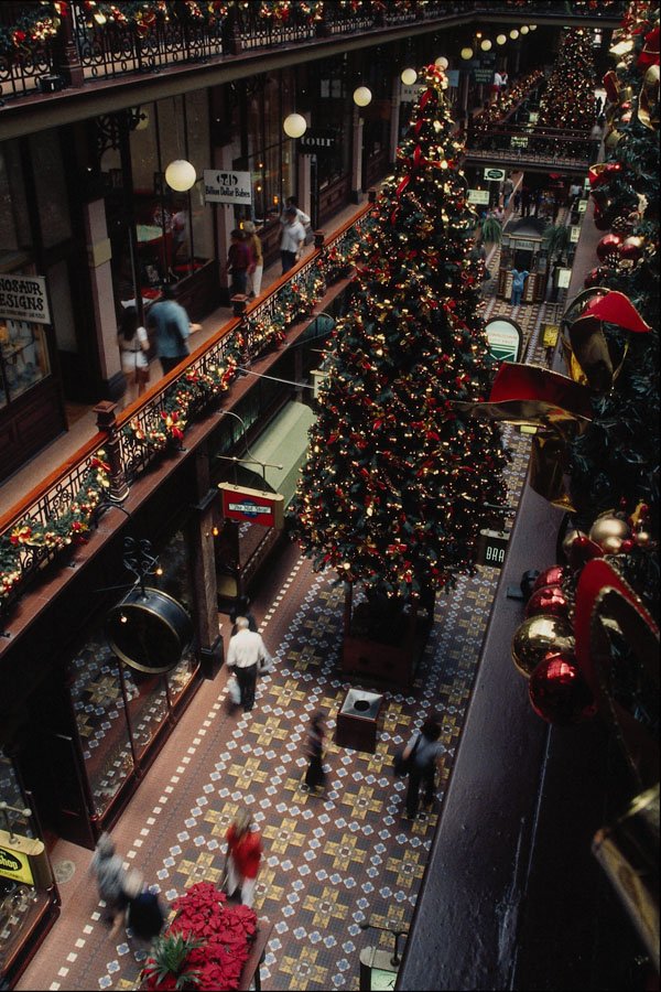 801068 Christmas Time At The Stand Arcade, Sydney, Australia A4 Photo Print