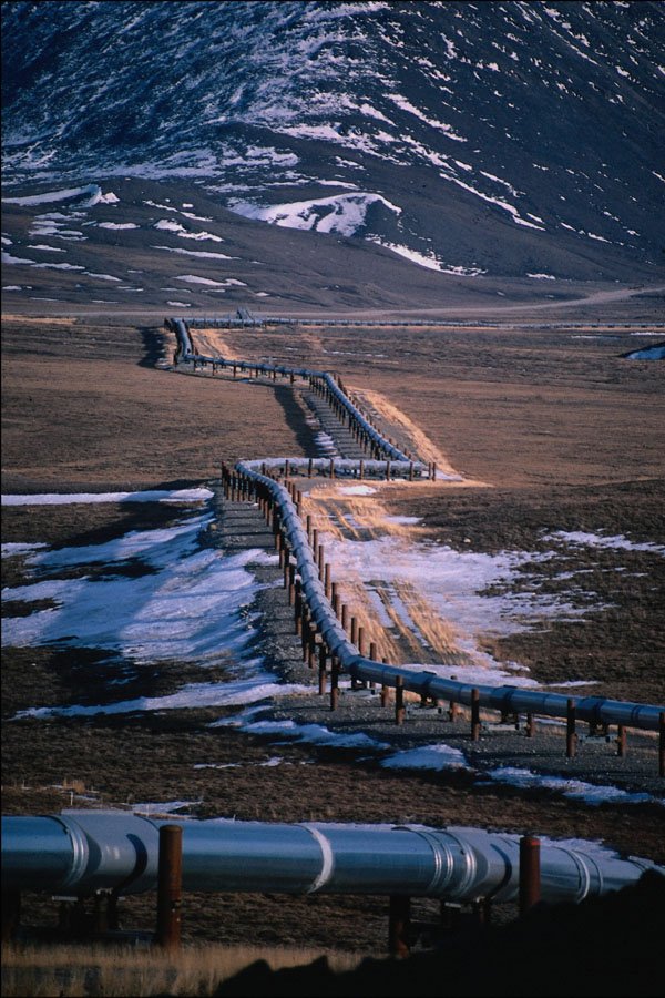 801071 Alaska Pipeline, Brooks Range, Alaska, U.S.A. A4 Photo Print