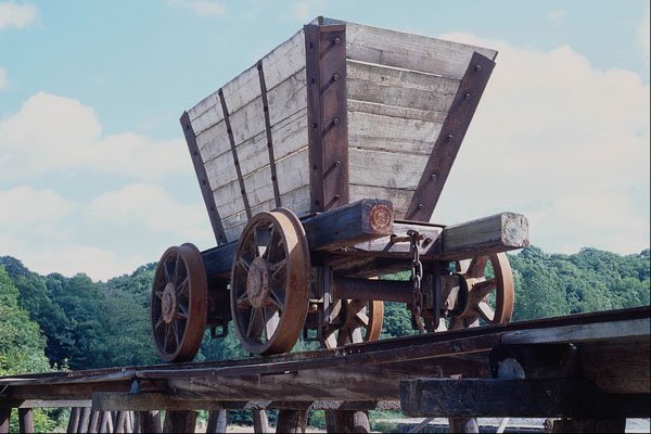 801081 Mine Truck For Ore, Morwelham Quay, Devon, U.K. A4 Photo Print