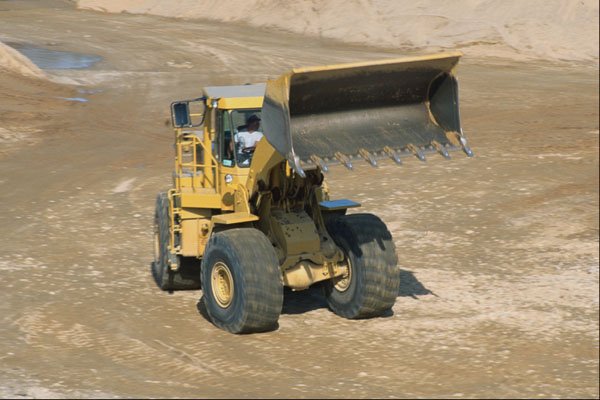 801087 Heavy Earth Moving Equipment, Cape Cod, Massachusetts, U.S.A. A4 Photo Print