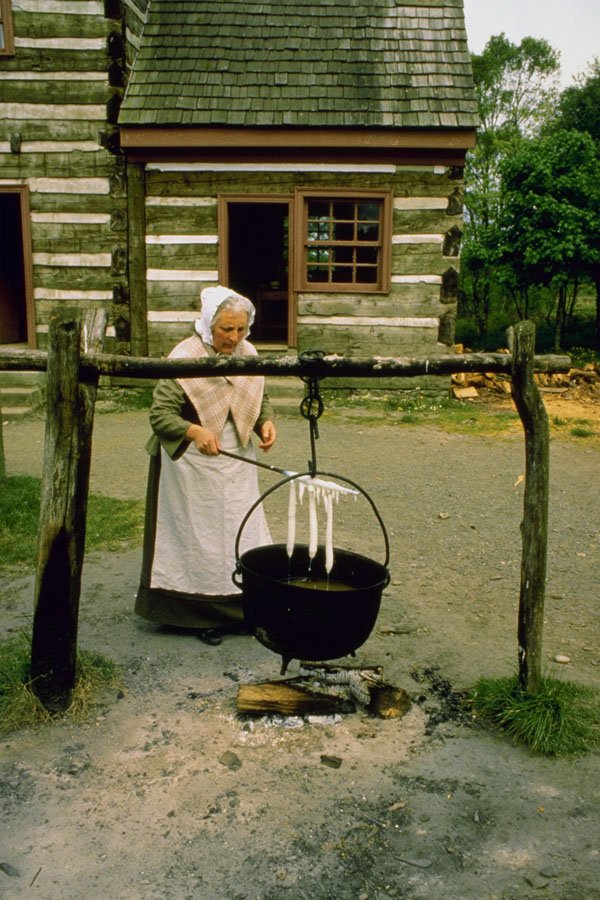 802010 Candle Making, American Folk Park, Camphill, Omagh, Northern Ireland A4 Photo Print