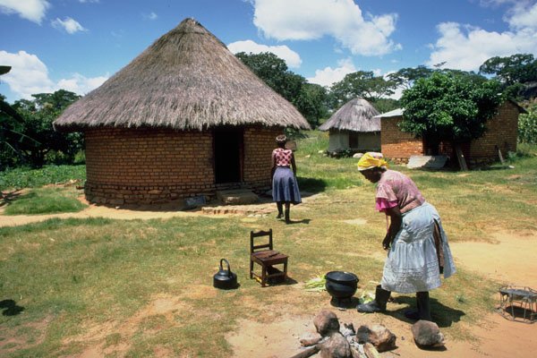 802021 Preparing Lunch At Women's Farming Co op, Near Masvingo, Zimbabwe A4 Photo Print
