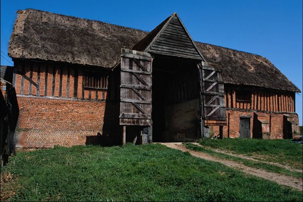 802079 Tudor Barn, Little Wenham, Suffolk, England, U.K. A4 Photo Print