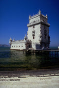 803000 Castle In Water, Lisbon, Portugal A4 Photo Print