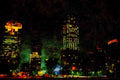 803002 Dallas At Night, Texas, U.S.A. A4 Limited Edition Watercolour Print