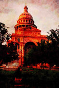 803003 The Capitol, Texas, U.S.A. A4 Limited Edition Watercolour Print