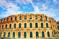 803005 Coliseum In Thysdrus, El Djem, Tunisia A4 Limited Edition Watercolour Print